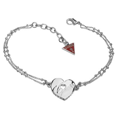 Guess Adjustable Silver Plated Heart Bracelet - Product number 8852146