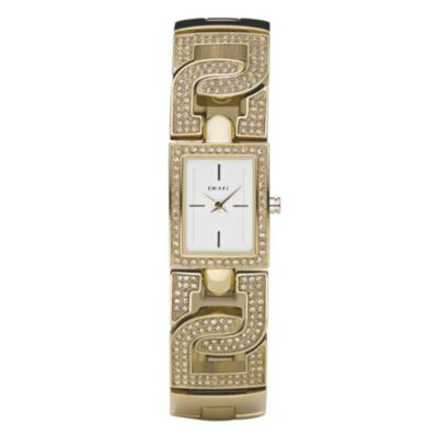 DKNY Ladies' Gold Plated Stone Set Bracelet WatchDKNY Ladies' Gold Plated Stone Set Bracelet Watch