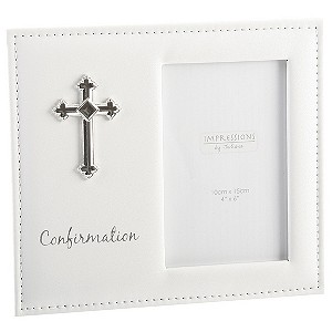 H Samuel Confirmation Photo Frame With Cross