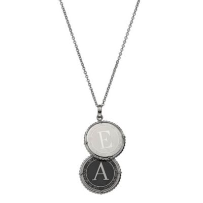 Emporio Armani ladies' silver logo disc pendant - Product number 8887969