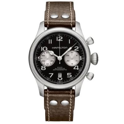 Hamilton men's brown strap chronograph watch - Product number 8890714