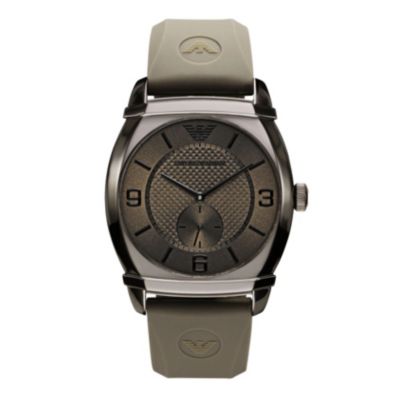 Emporio Armani men's grey rubber strap watch - Product number 8890897