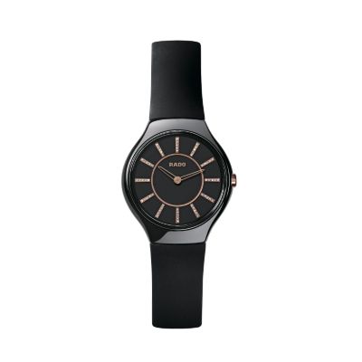 Rado ladies' black ceramic & rubber watch - Product number 8892849