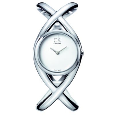 Calvin Klein Enlace stainless steel cross over watch - Product number 8893683