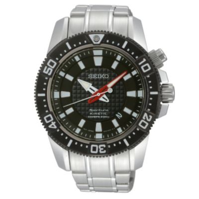 Seiko men's black stainless steel diver's watch - Product number 8895244