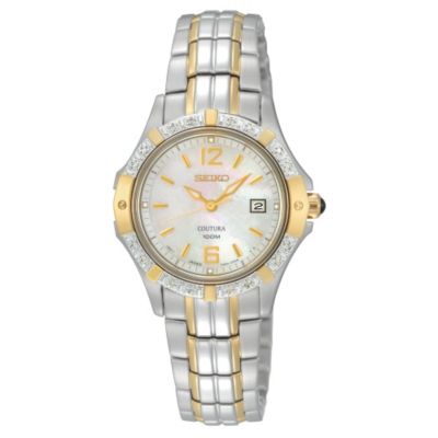 Seiko ladies' two colour diamond set bracelet watch - Product number 8895554