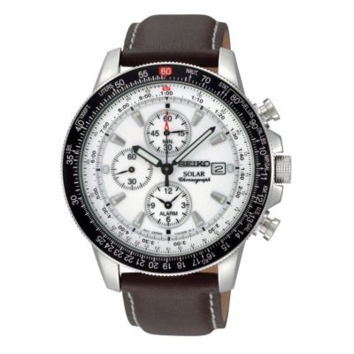 Seiko men's brown strap watch - Product number 8895619