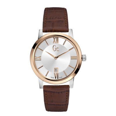 Gc men's brown mock croc strap watch - Product number 8895813