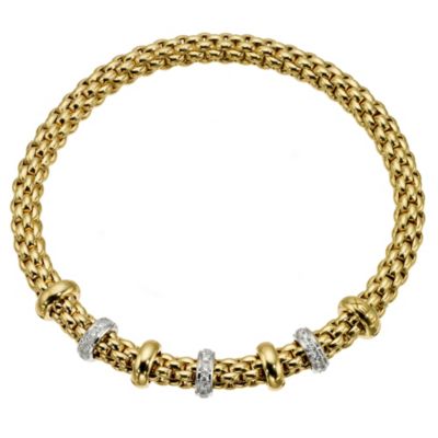Fope 18ct yellow gold and diamond bracelet - Product number 8901651
