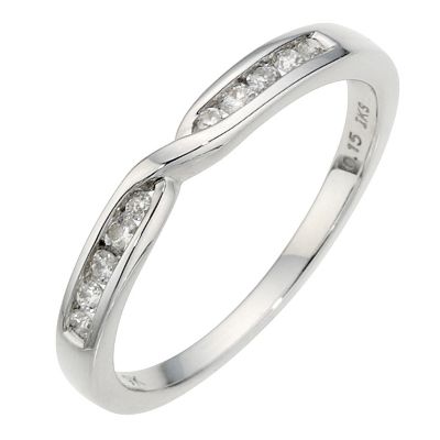9ct White Gold Diamond Twist Band - Product number 8913048