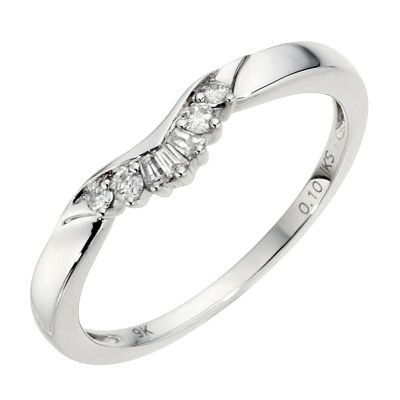 9ct White Gold Diamond Spray Band - Product number 8913161