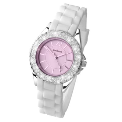 Sekonda Ladies' White Strap Watch - Product number 8916640
