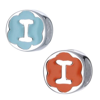 H Samuel Childrens Sterling Silver Enamel Letter I