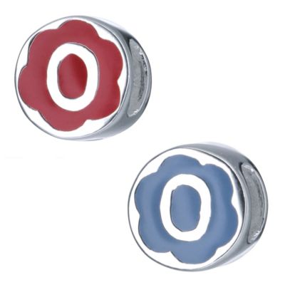 H Samuel Childrens Sterling Silver Enamel Letter O