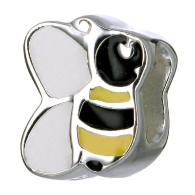 H Samuel Childrens Sterling Silver Enamel Bee Bead