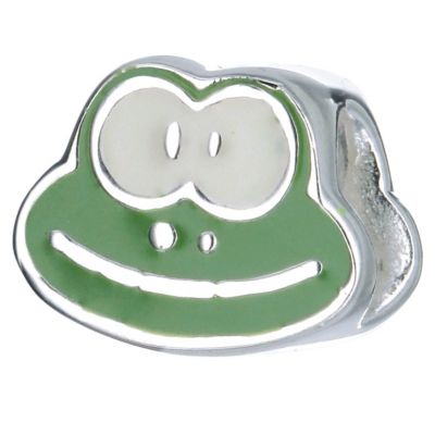 Little Princess Childrens Sterling Silver Enamel Frog Bead