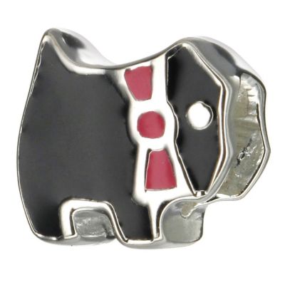 Little Princess Childrens Sterling Silver Enamel Dog Bead