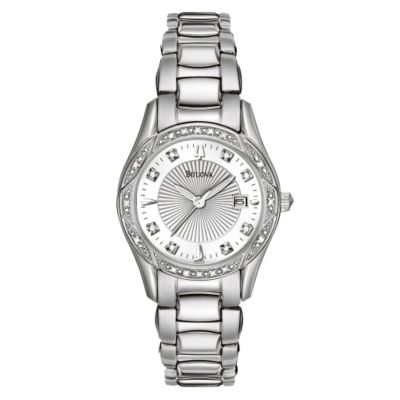 ladies' Bulova Stainless Steel Strap Watch