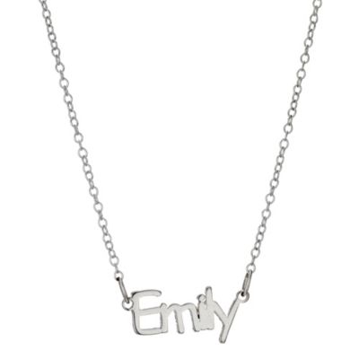 Children's Sterling Silver Emily Name Necklace 14Children's Sterling Silver Emily Name Necklace 14