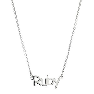 Childrens Sterling Silver Ruby Name