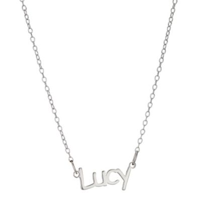 Children's Sterling Silver Lucy Name Necklace 14