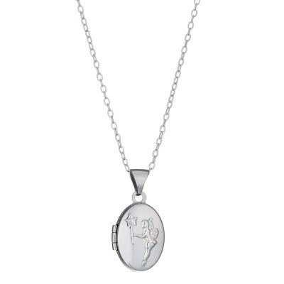 Sterling Silver Fairy Oval Locket