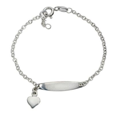 Silver Heart Identity Bracelet
