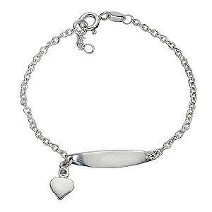 Sterling Silver Heart Identity Bracelet