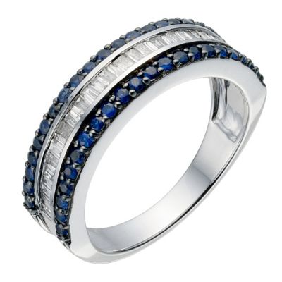 18ct white gold sapphire 