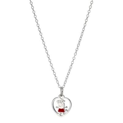 Peppa Pig Childrens Sterling Silver Peppa Pig Pendant