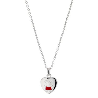 Childrens Sterling Silver Peppa Pig Heart