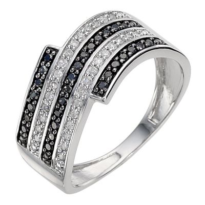 9ct white gold black 