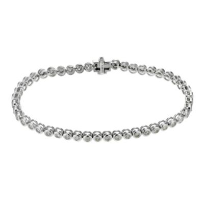 18ct white gold two carat diamond bracelet - Product number 8930694