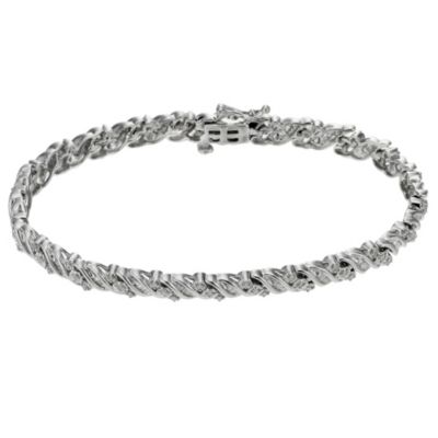 9ct white gold 1 carat diamond bracelet - Product number 8930716