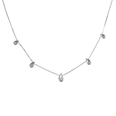 9ct white gold 0.33 carat diamond necklace