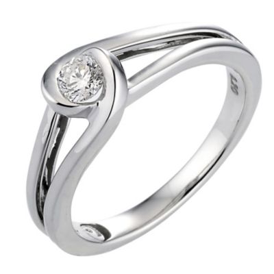 18ct white gold 0.33 carat diamond ring