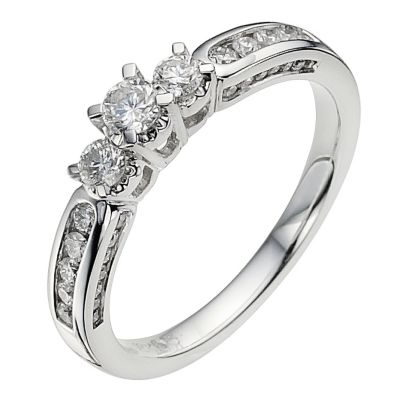 18ct white gold 1 carat diamond ring