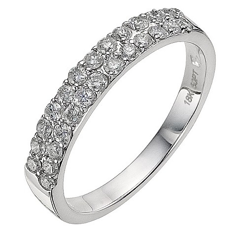18ct white gold half carat diamond eternity ring