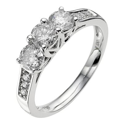 18ct white gold 1 carat diamond ring