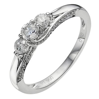 Platinum 1 carat diamond ring