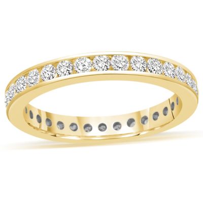 18ct yellow gold channel set 1 carat diamond eternity ring - Product number 8938296