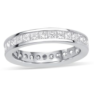 18ct white gold 2 carat diamond eternity ring - Product number 8939225