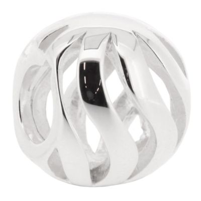 Sterling Silver Open Wave Bead