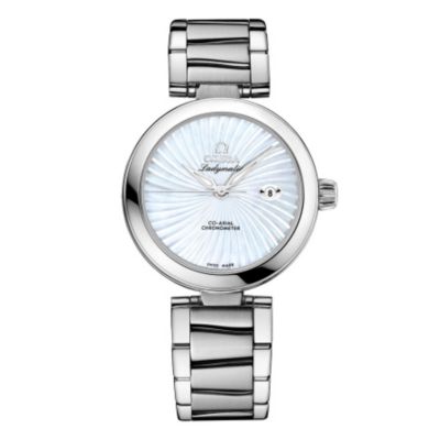 Omega Ladymatic white mother of pearl watch