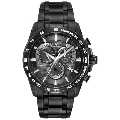 Citizen Eco-Drive black ion plated bracelet watch