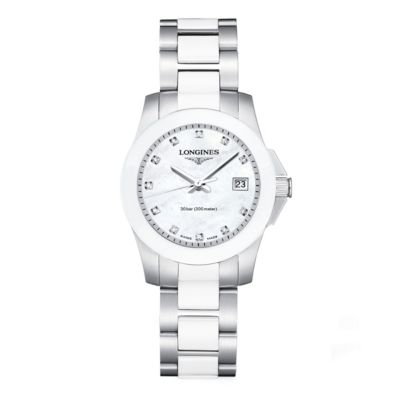 Longines Conquest ceramic & stainless steel bracelet watch - Product number 8950199