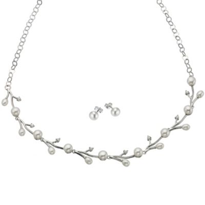 Silver & Cultured Freshwater Pearl Necklace - Product number 8952485
