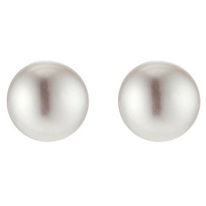 Silver White Freshwater Pearl Stud