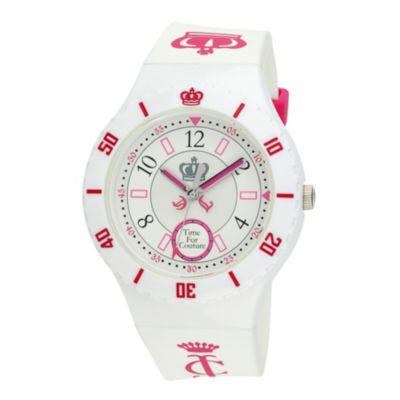 Juicy Couture ladies' pink & white strap watch - Product number 8954631