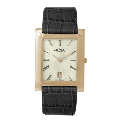 Rotary men's gold-plated grey strap watch - Product number 8955514